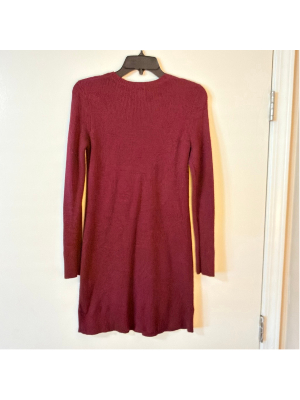A New Day Women's Burgundy Rib-Knit Sweater Dress - Size XS - b8 - Picture 9 of 10